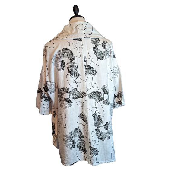 Parsley & Sage Women's Large Button Up Textured Smock Style Top - Picture 4 of 9